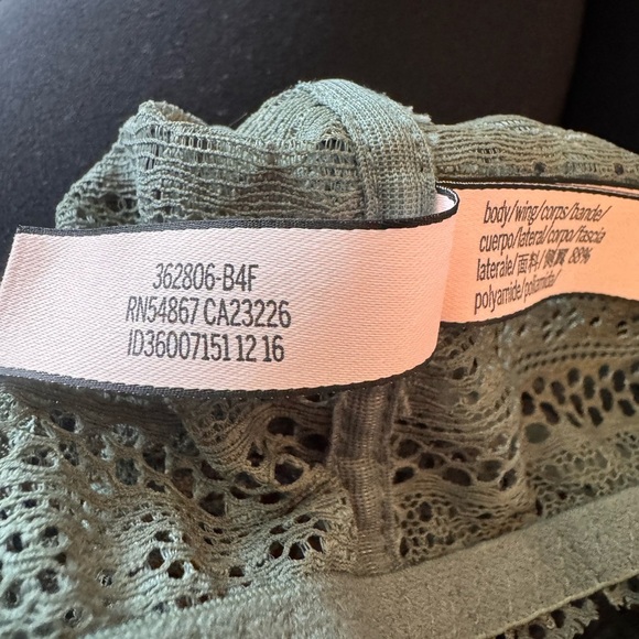 Victoria Secret Lace Bralette in Olive Green - Picture 3 of 9